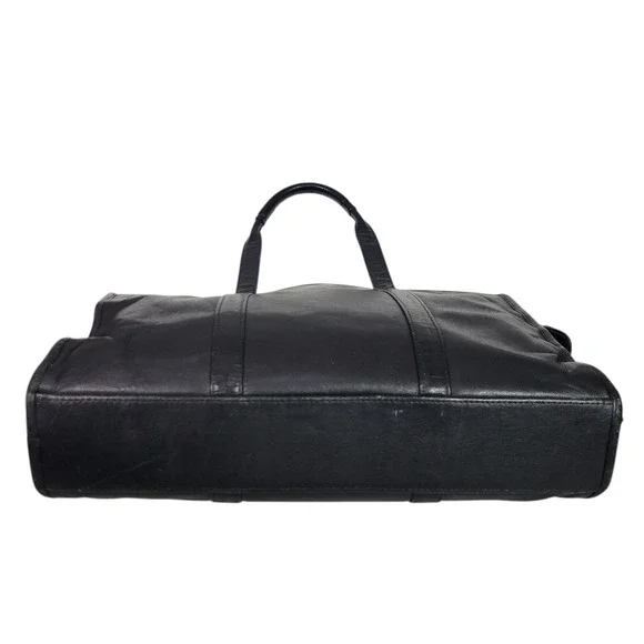 Vintage Wilsons Leather Briefcase Black Bag Laptop Commuter Documents Messenger - Picture 11 of 12
